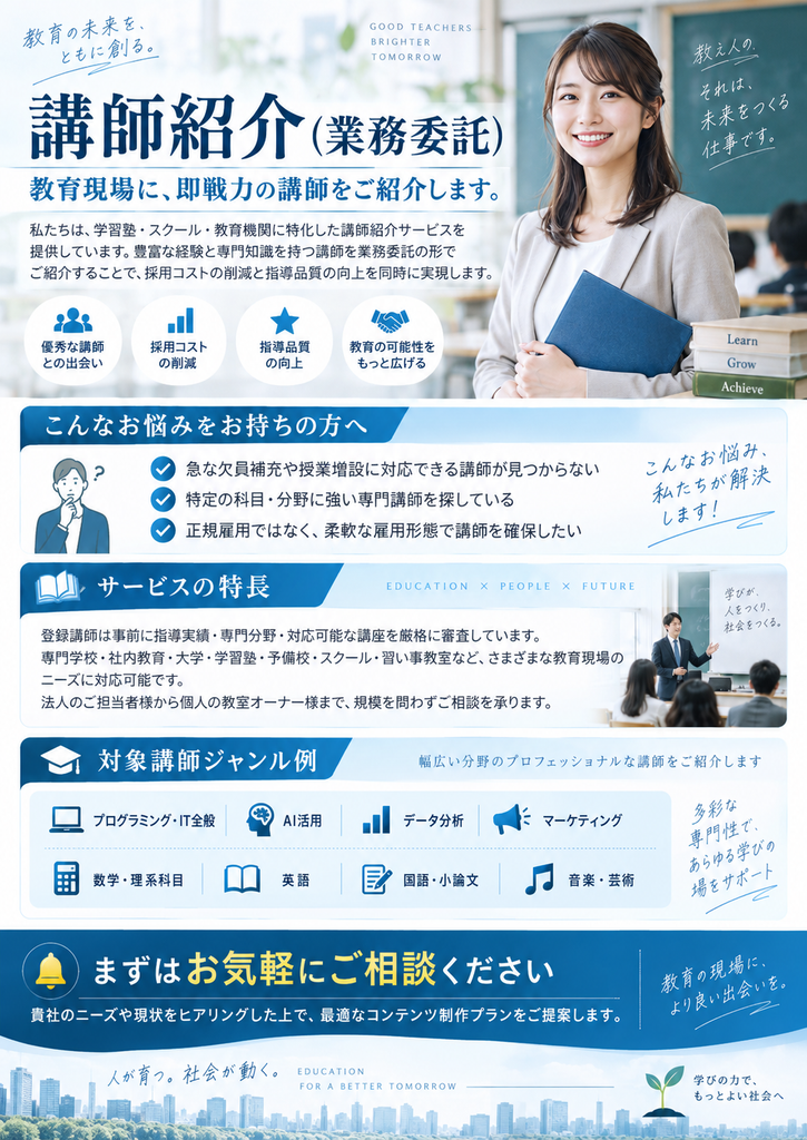 講師紹介 (業務委託)